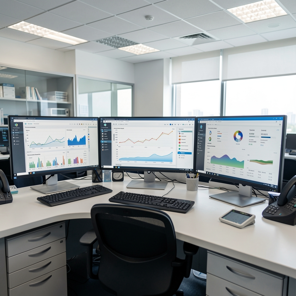 Healthcare technology systems displaying clinical information and data analytics