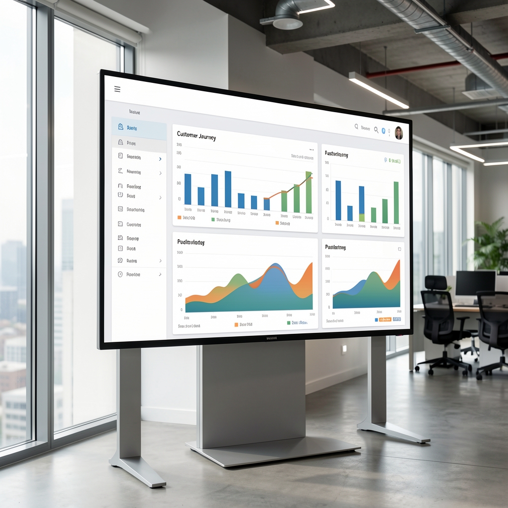 Retail commerce and analytics platform displaying customer, sales, and purchasing information