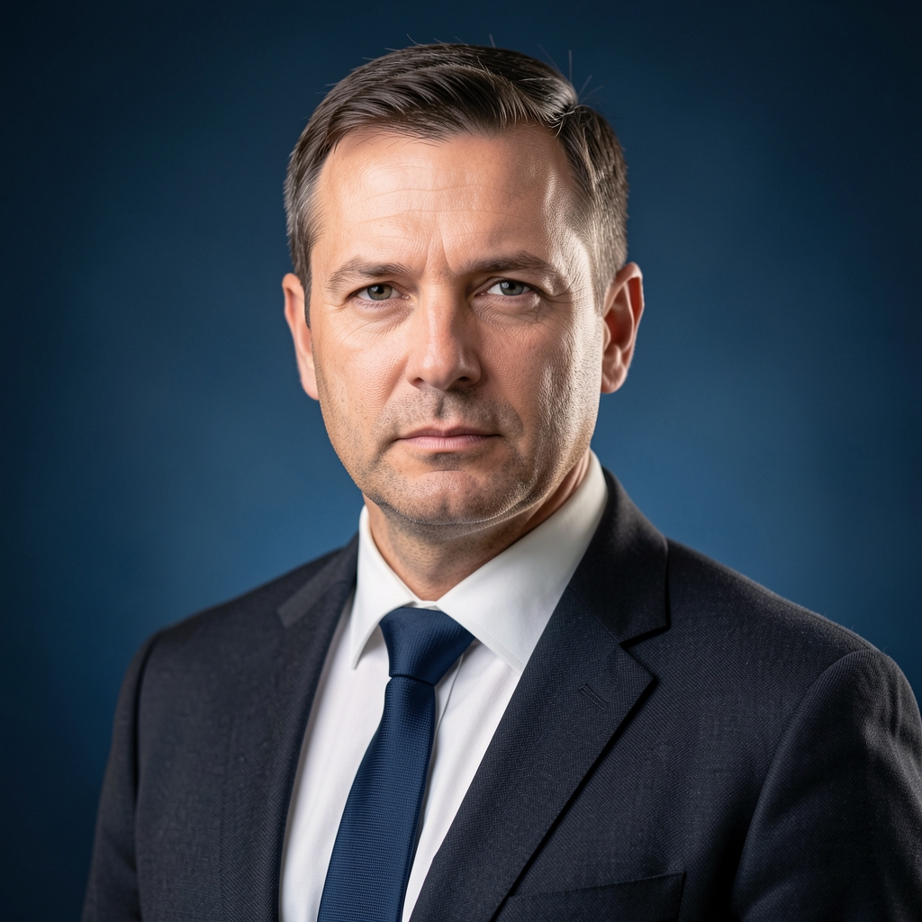 Professional portrait representing enterprise cybersecurity and technology risk